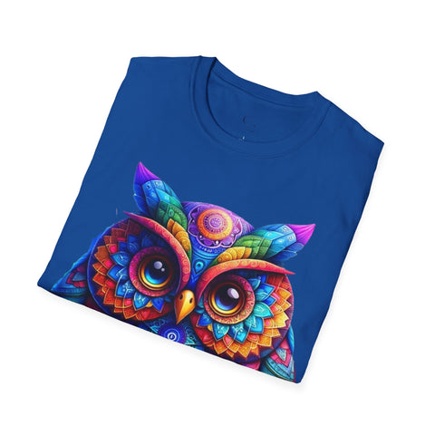 Kaleidoscopic Codex Owl Tee - Chai and Code's Creative Core