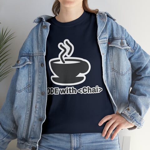 Code with Chai T-Shirt Design by C&C