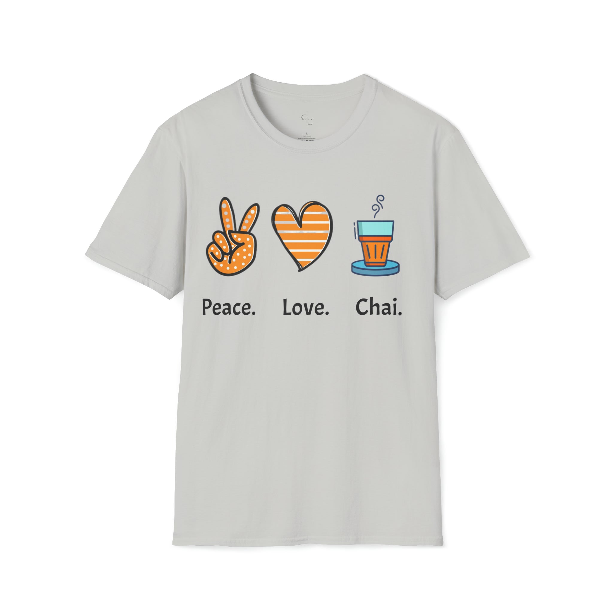 Harmony in a Cup: Peace, Love, & Chai Unisex Softstyle T-Shirt