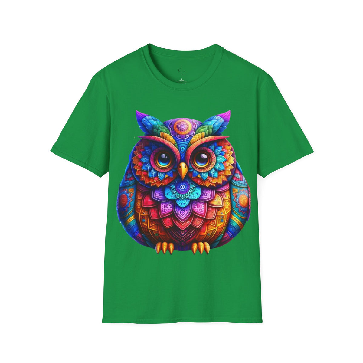 Kaleidoscopic Codex Owl Tee - Chai and Code's Creative Core