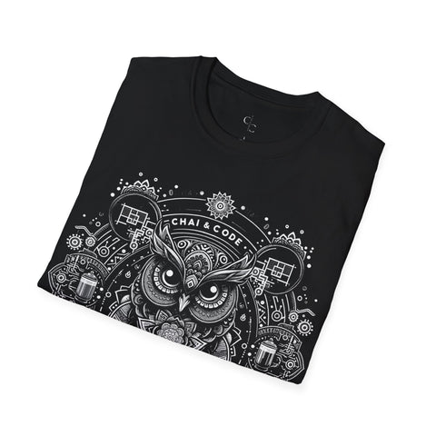 Mandala Tech Tees - Unwind in Style with Chai and Code