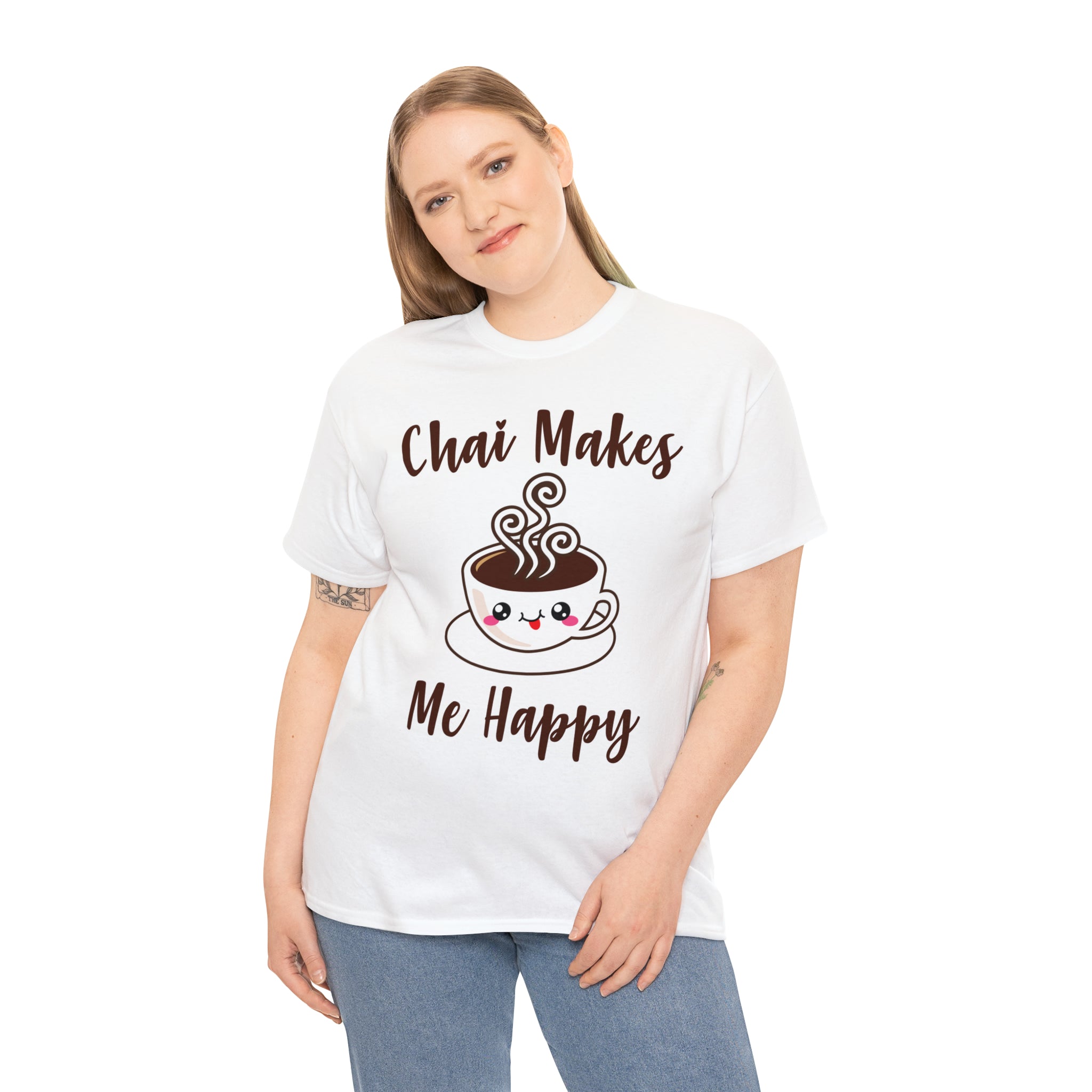 Chai Makes Me Happy T-Shirt Design by C&C
