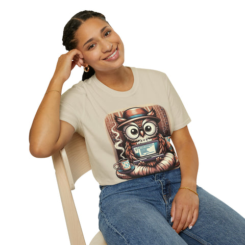 Owl Code Unique Lifestyle Chai and Code Unisex Softstyle T-Shirt