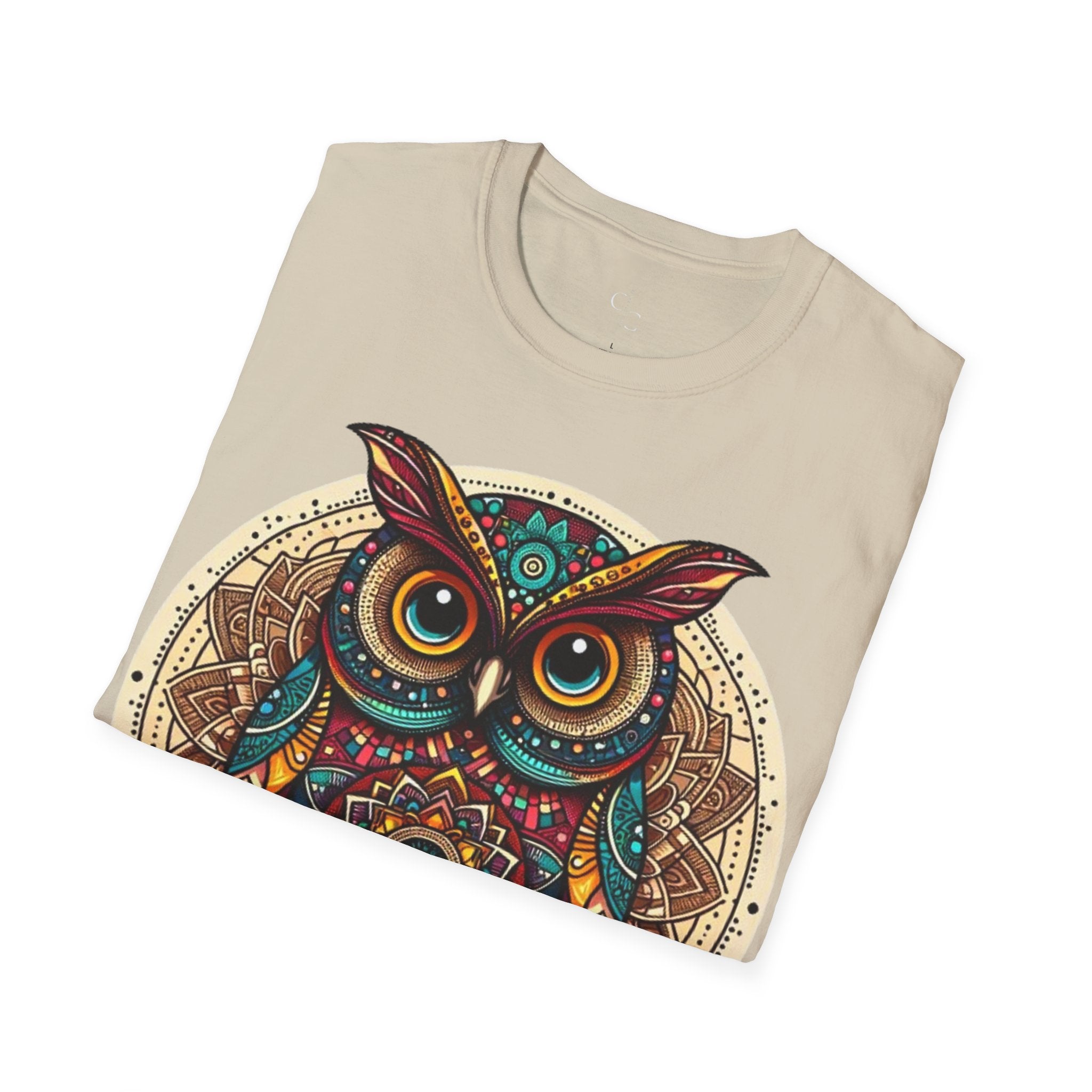 Owl Mandala Tee - Colorful Wisdom by Chai and Code
