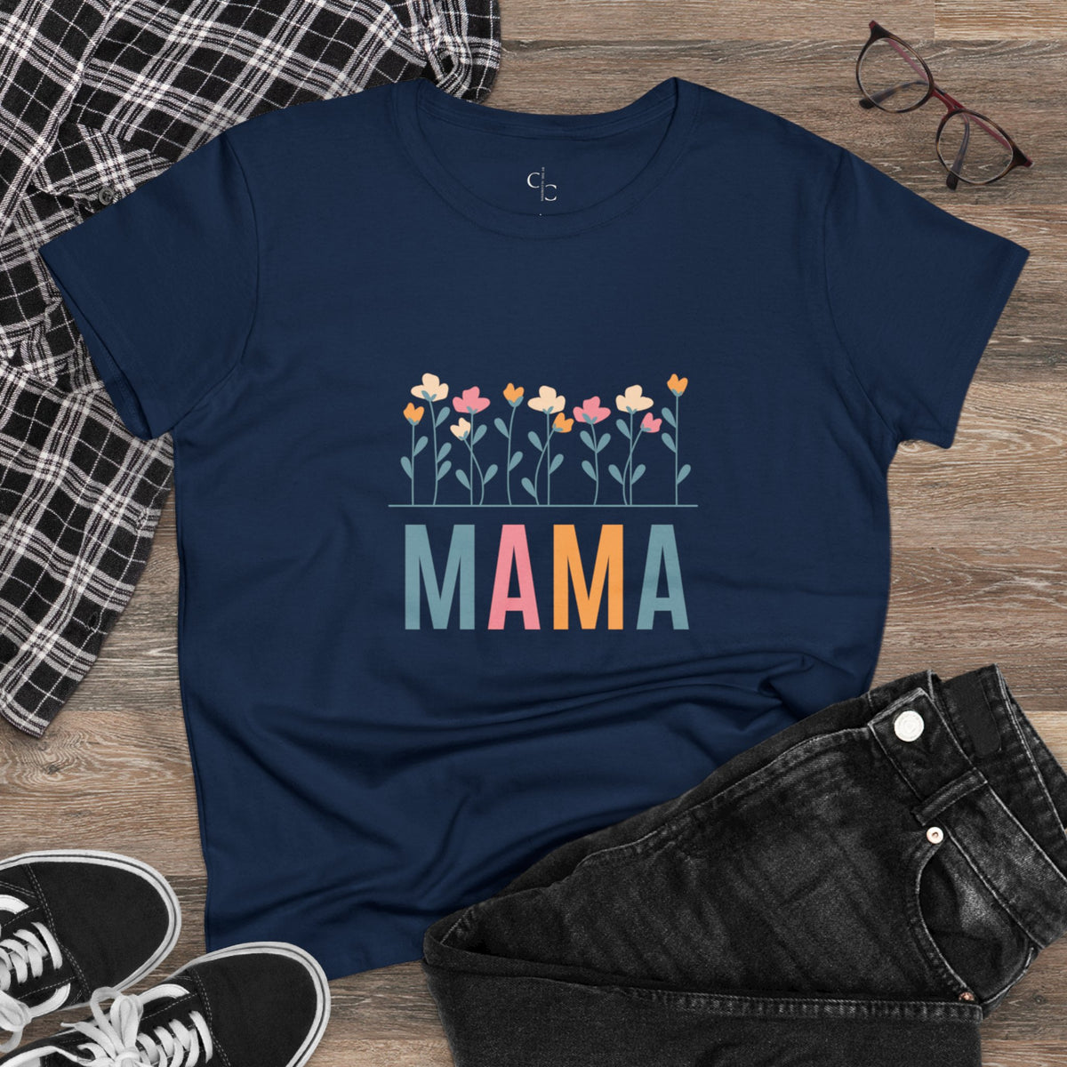 Floral Maternal Pride - Vibrant Mompreneur Tee