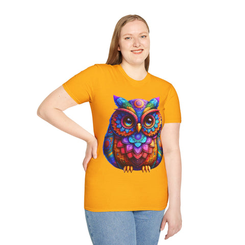 Kaleidoscopic Codex Owl Tee - Chai and Code's Creative Core