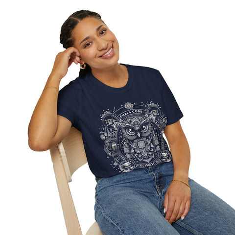 Mandala Tech Tees - Unwind in Style with Chai and Code