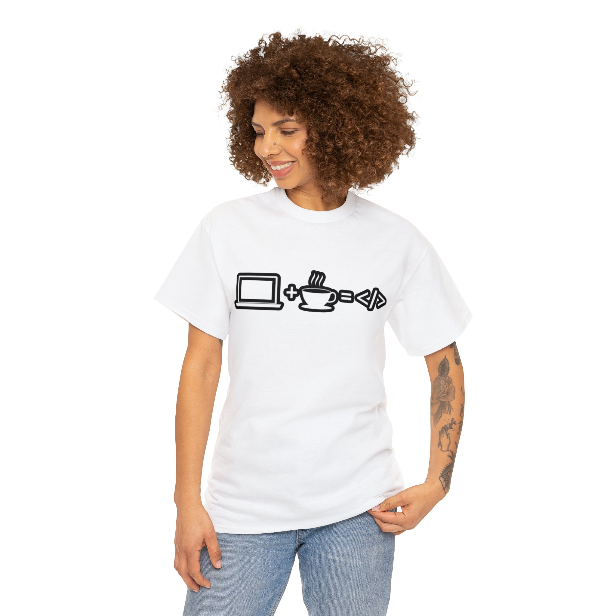 Laptop + Chai = Code T-Shirt Design by C&C