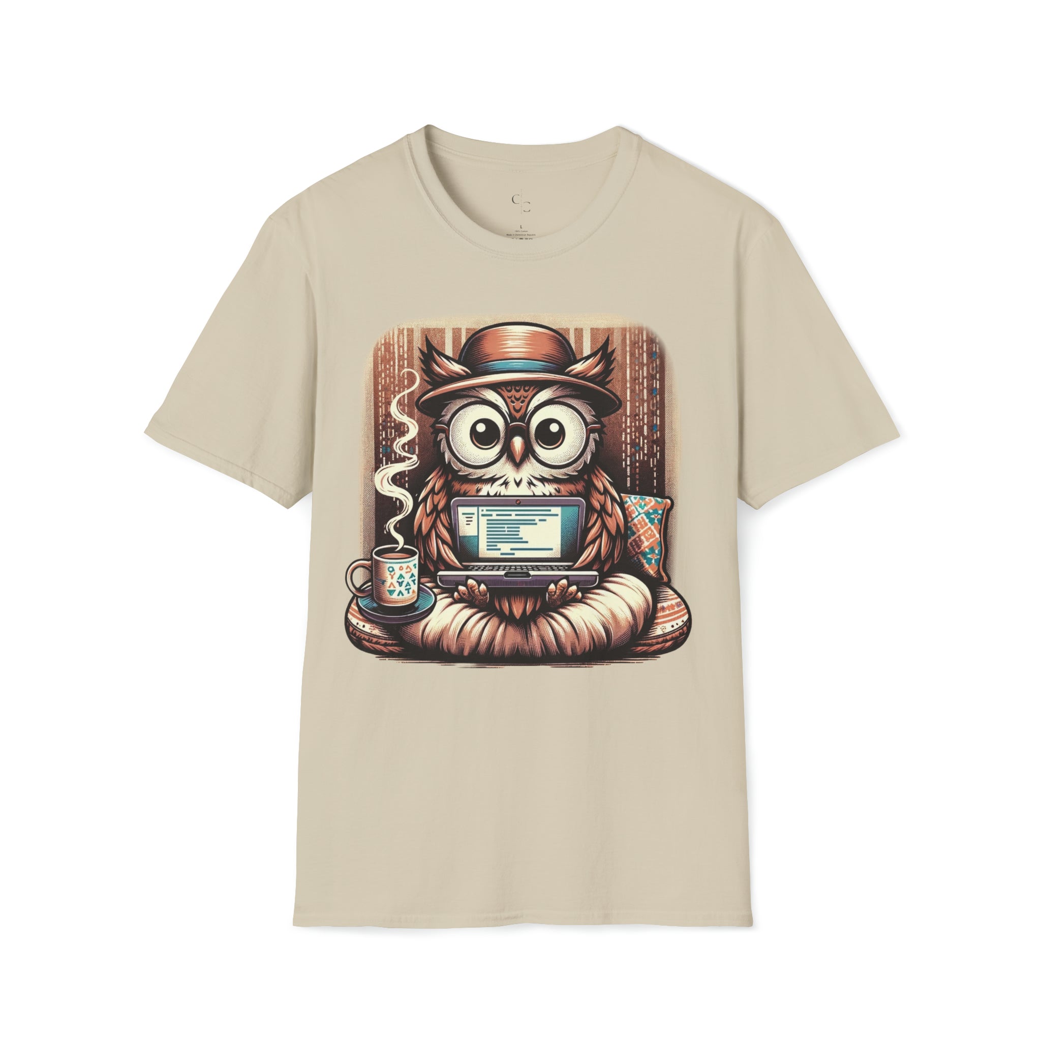 Owl Code Unique Lifestyle Chai and Code Unisex Softstyle T-Shirt