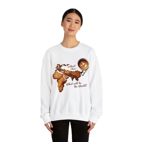 What Would The World Be. Without Chai? Unisex Heavy Blend Crewneck Sweatshirt