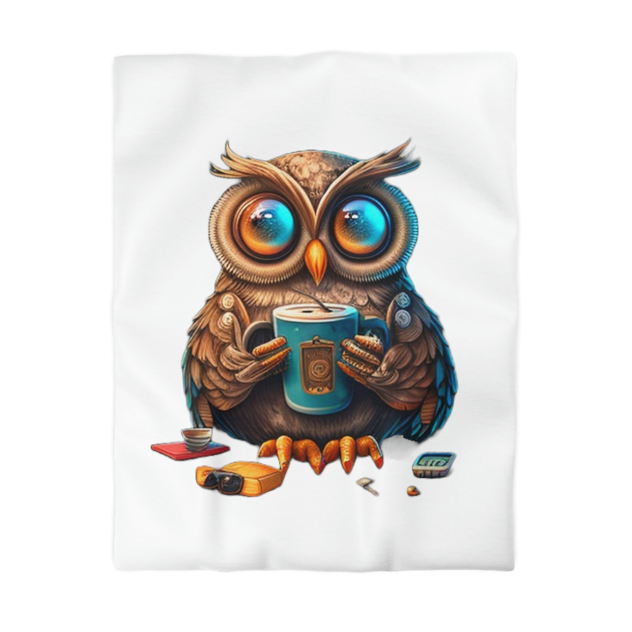 Chai & Code Owl II Microfiber Duvet Cover