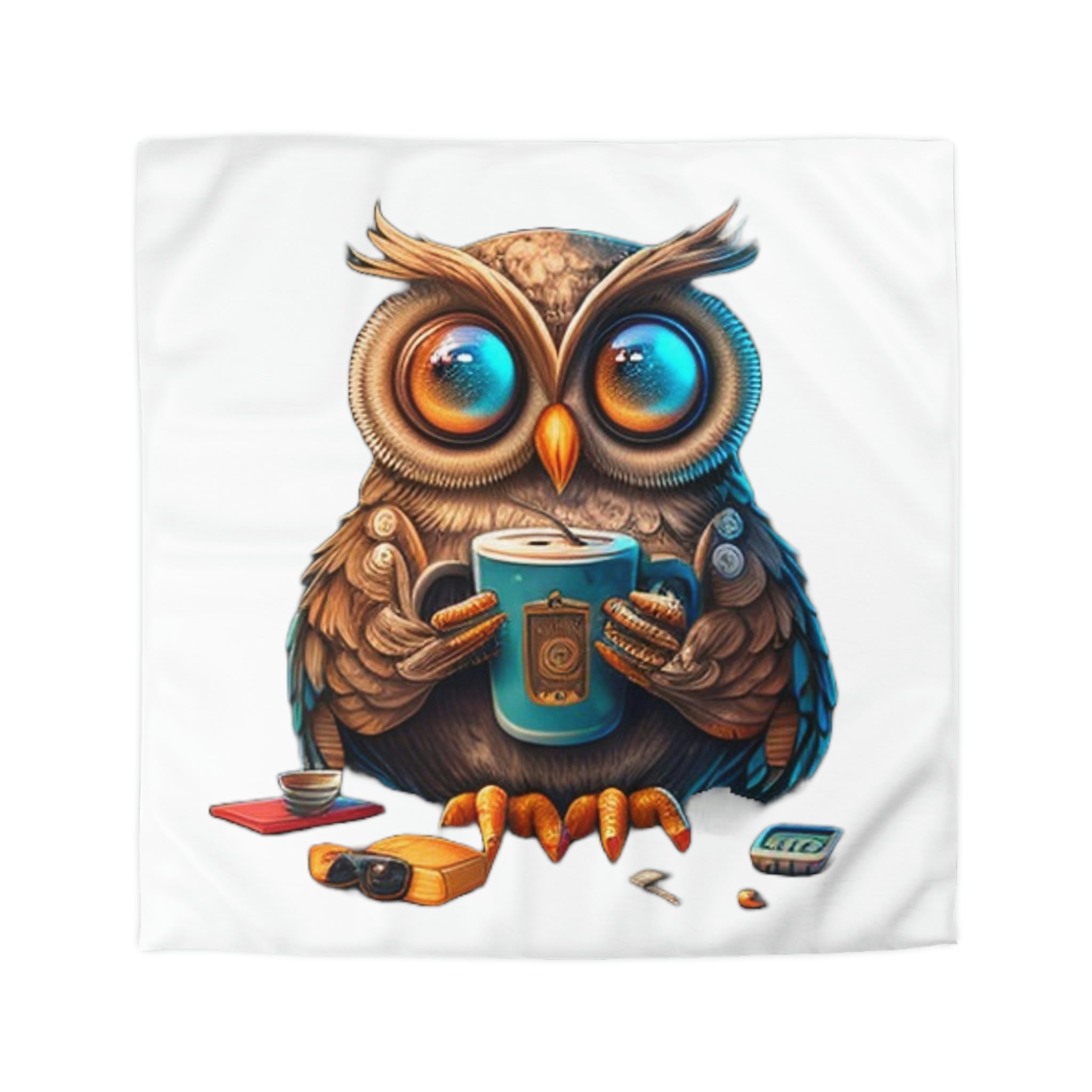 Chai & Code Owl II Microfiber Duvet Cover