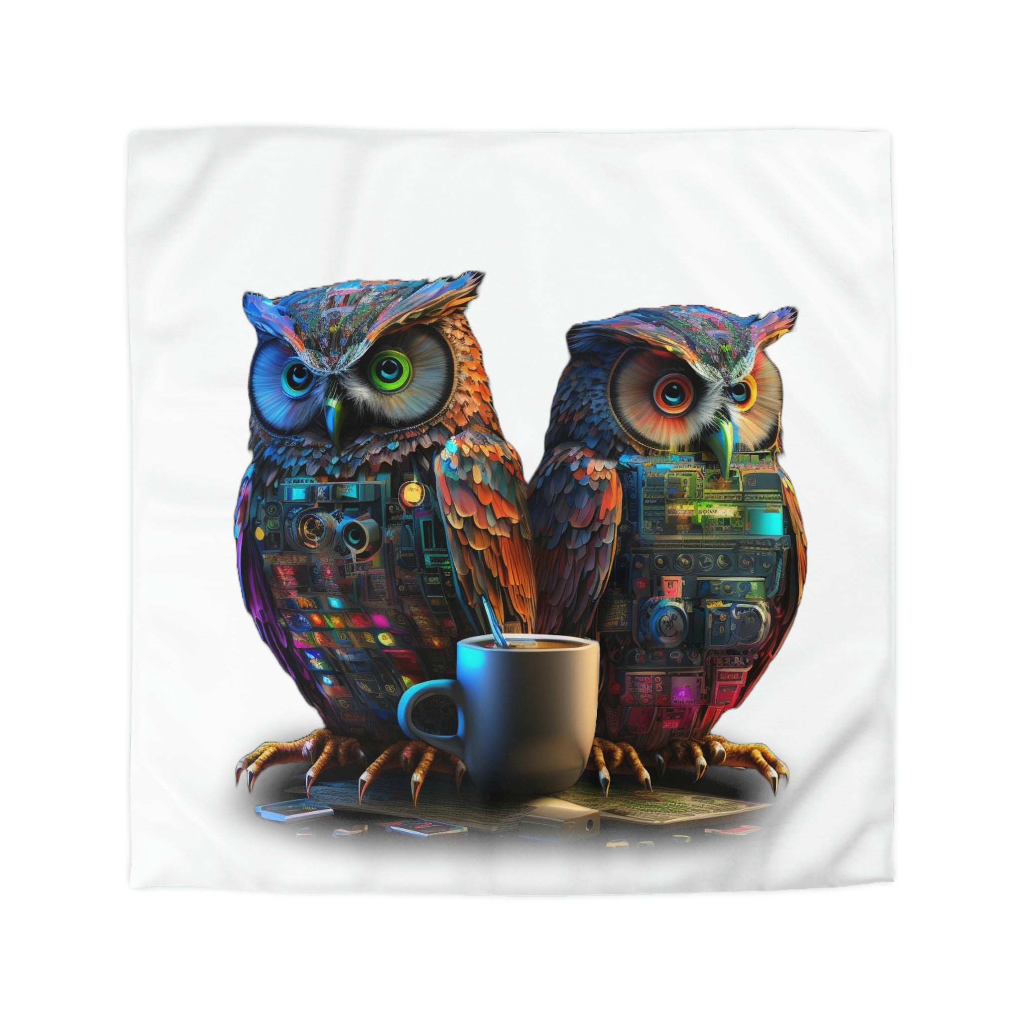 Tech and Togetherness. Powered by Chai & Code Microfiber Duvet Cover